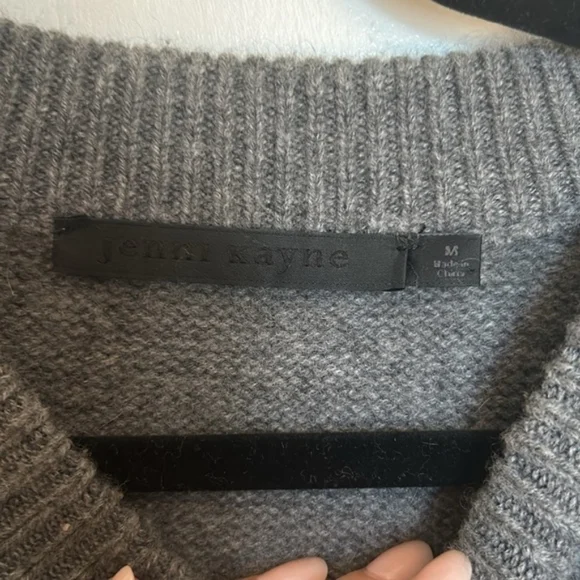 Jenni Kayne Cashmere Oversized Sweater in Thunder Gray Crewneck Medium/Small - Picture 3 of 12